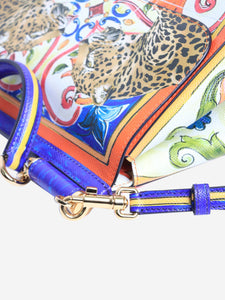 Dolce & Gabbana Multicolour Maiolica and leopard Sicily shoulder bag