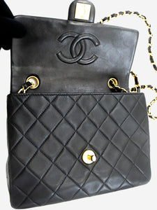 Chanel CHANEL Mini Square Small Chain Shoulder Bag Crossbody Black Quilt L03