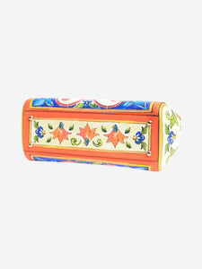 Dolce & Gabbana Multicolour Maiolica and leopard Sicily shoulder bag