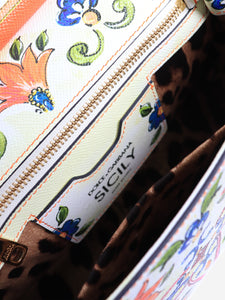 Dolce & Gabbana Multicolour Maiolica and leopard Sicily shoulder bag