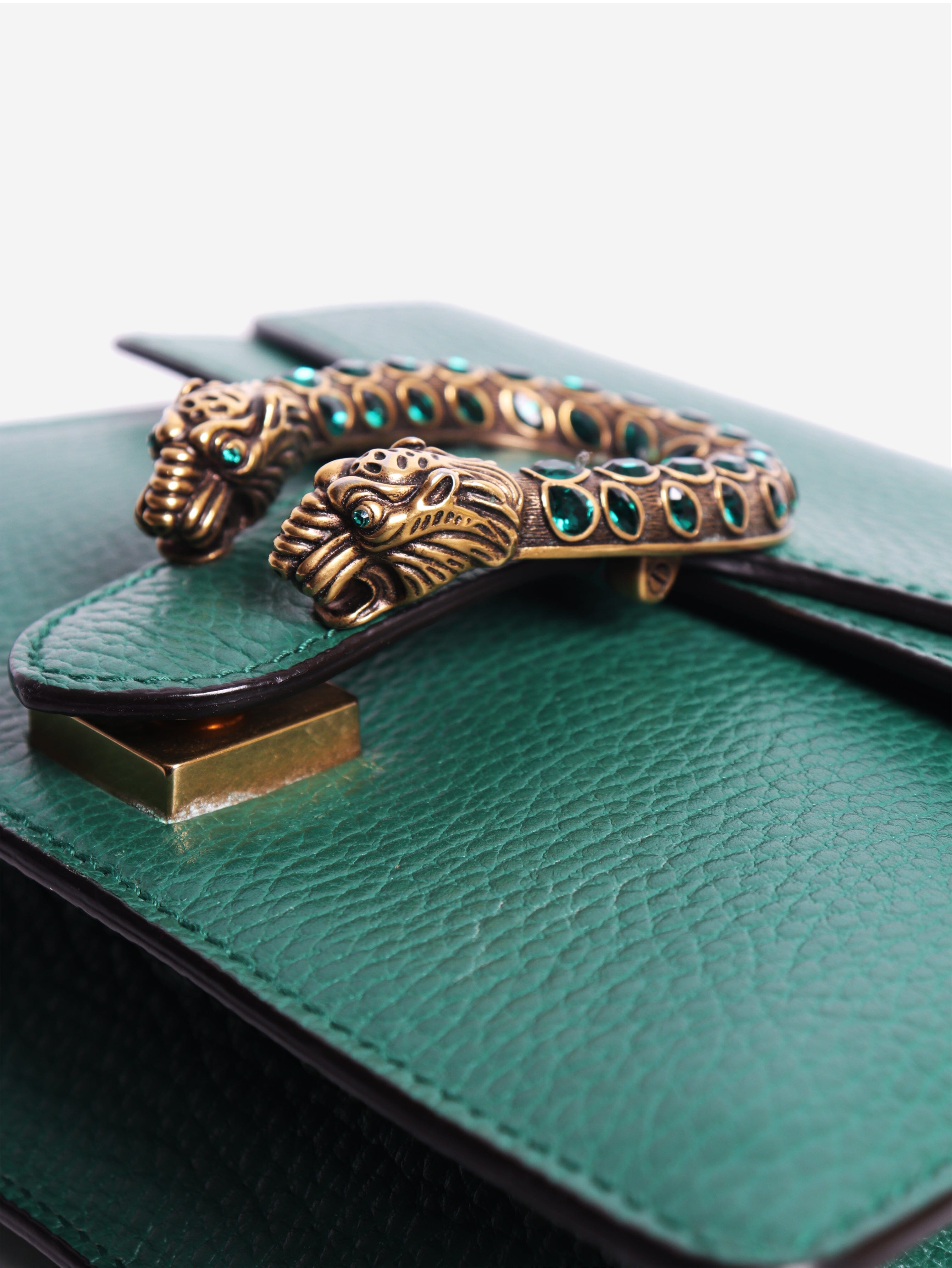 Green Dionysus leather shoulder bag