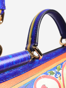 Dolce & Gabbana Multicolour Maiolica and leopard Sicily shoulder bag