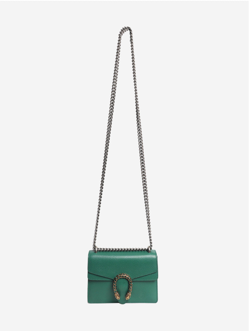 Green Dionysus leather shoulder bag