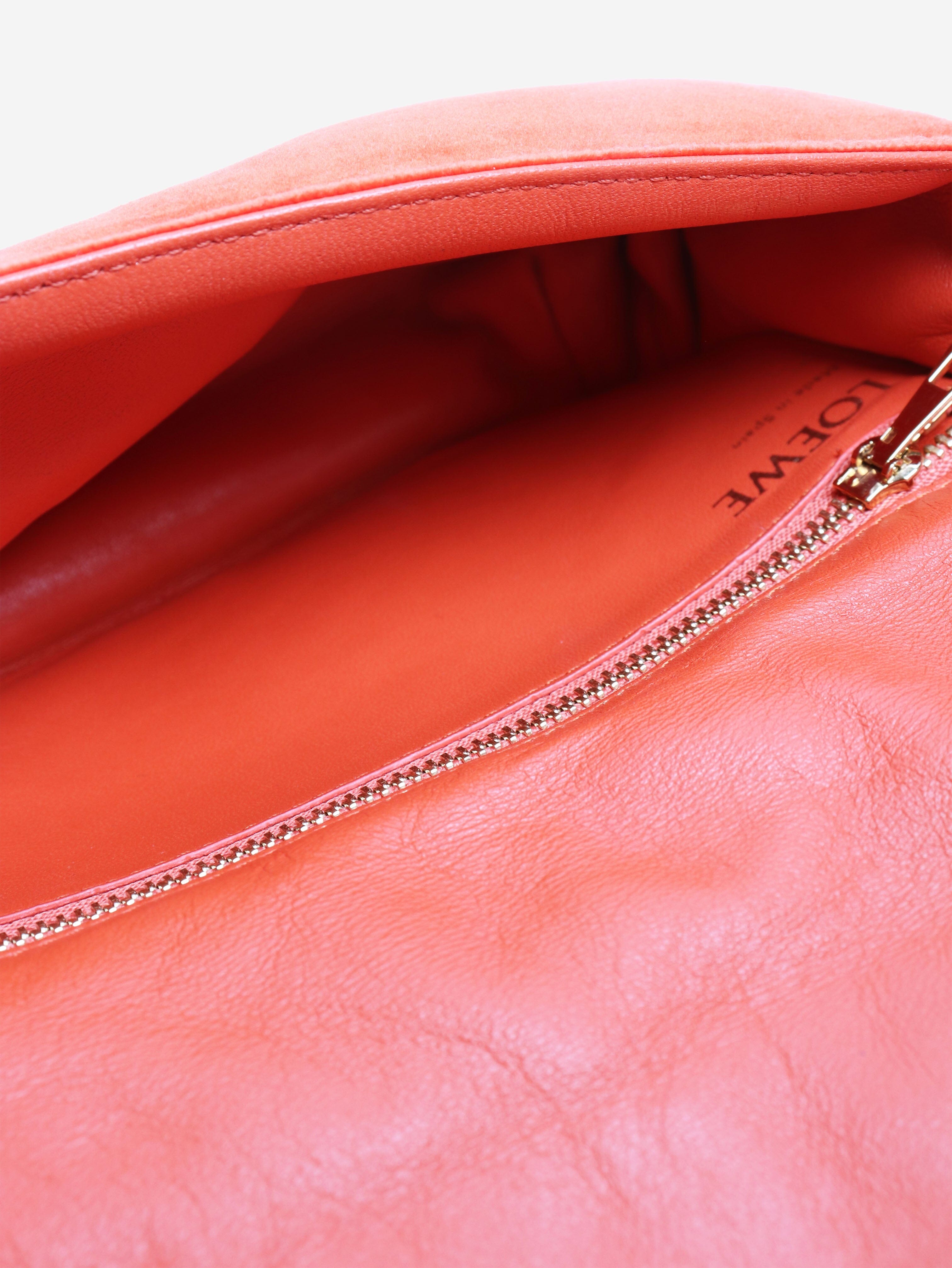 Orange Puffer Goya velvet shoulder bag Shoulder bags Loewe 