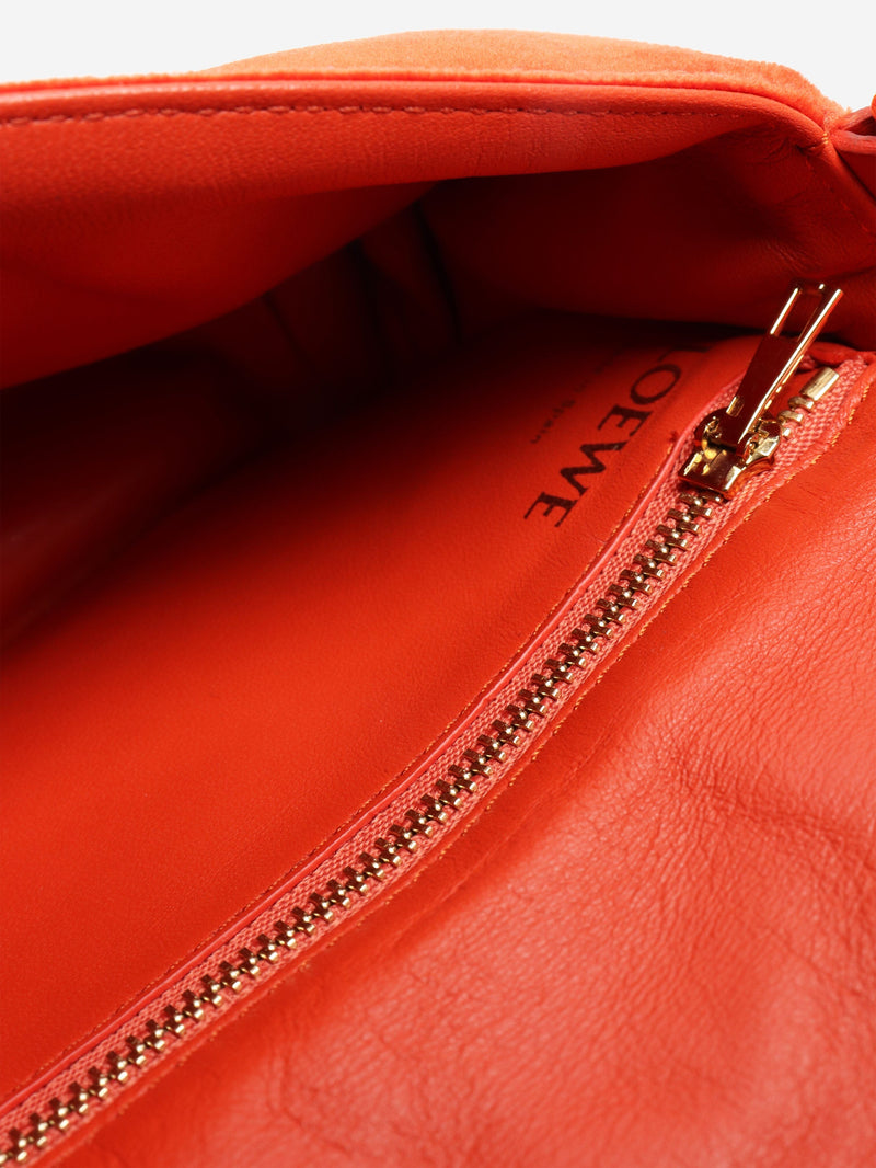 Orange Puffer Goya velvet shoulder bag Shoulder bags Loewe 