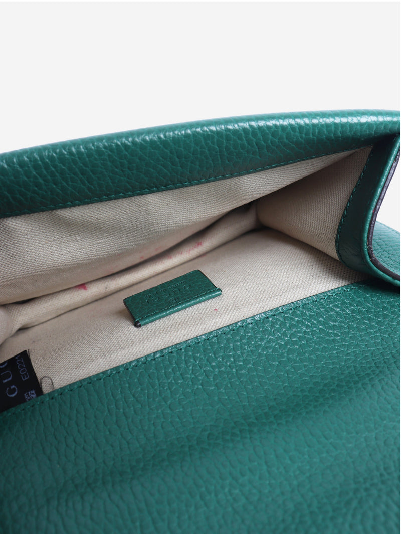 Green Dionysus leather shoulder bag