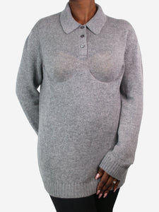 Prada Grey polo cashmere jumper - size M