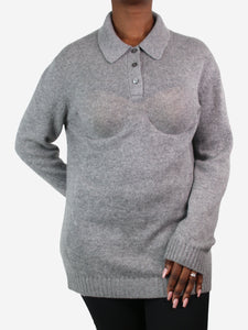 Prada Grey polo cashmere jumper - size M