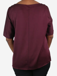 Ahlvar Gallery Purple short-sleeved silk top - size M