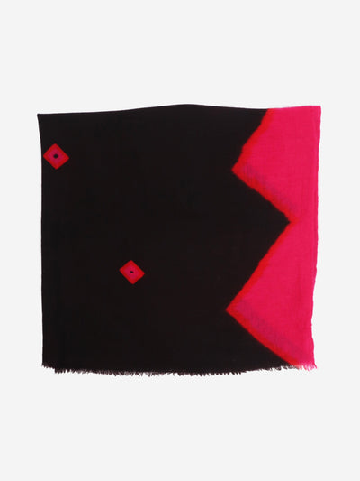 Dark brown printed shawl scarf Scarves I Pezzi Dipinti 