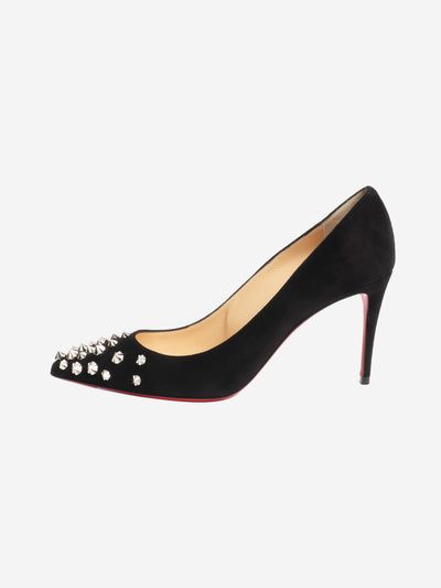Black suede stud-toe pumps - size EU 36.5 Heels Christian Louboutin 