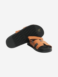 Hermes Naturel Chypre leather sandals - size EU 39
