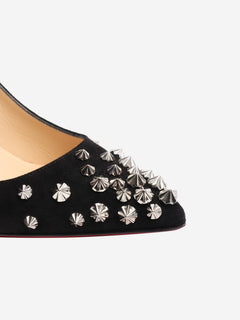Black suede stud-toe pumps - size EU 36.5 Heels Christian Louboutin 