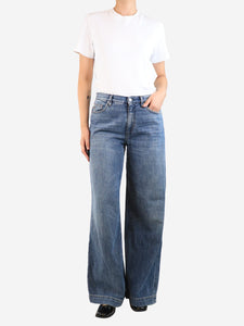 Nine in the Morning Blue washed wide-leg jeans - size UK 10