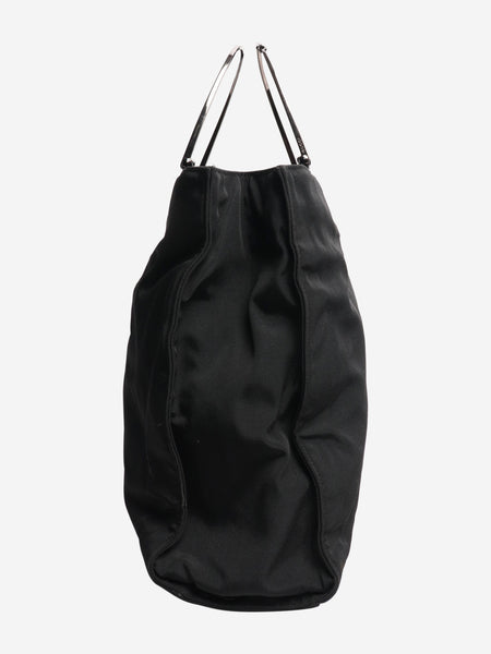 Black nylon 2way tote bag alternate image