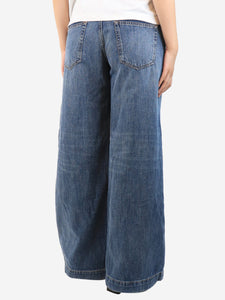 Nine in the Morning Blue washed wide-leg jeans - size UK 10