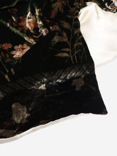 Green floral velvet scarf Scarves Pierre-Louis Mascia 