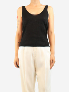 Black lurex cami top - size S Tops Saint Laurent 