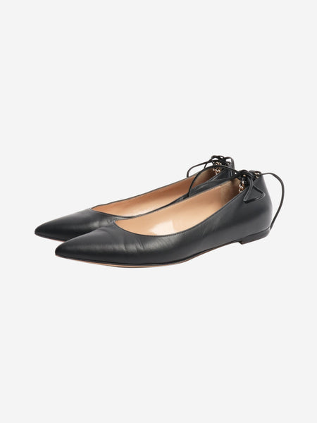 Black point-toe chain ballet flats - size EU 37 alternate image