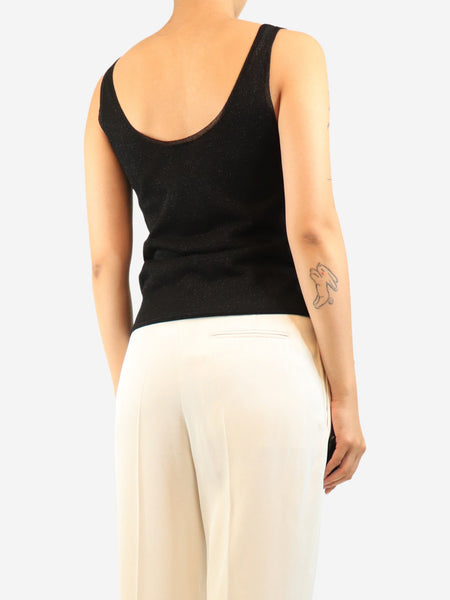 Black lurex cami top - size S alternate image