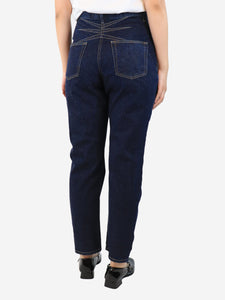 Alaia Blue dark-wash relaxed-fit jeans - size UK 10