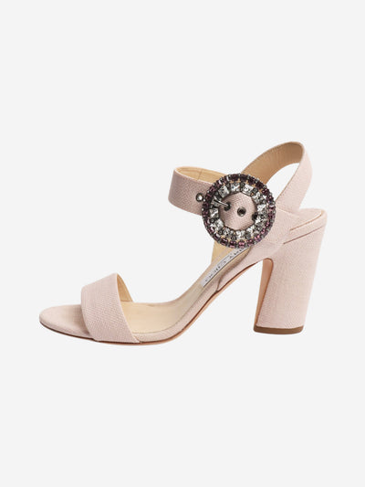 Light pink bejewelled sandal heels - size EU 39.5 Heels Jimmy Choo 
