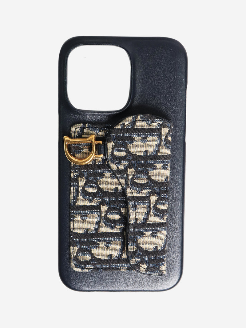 Blue oblique phone case Wallets, Purses & Small Leather Goods Christian Dior 