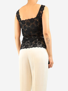 Black lace cami top - size UK 10 Tops Maison Margiela 