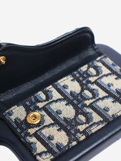 Blue oblique phone case Wallets, Purses & Small Leather Goods Christian Dior 