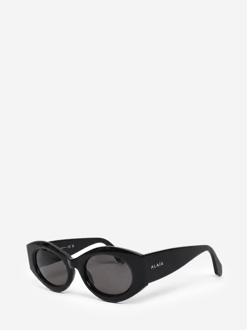 Black acetate oval sunglasses Sunglasses Alaia 