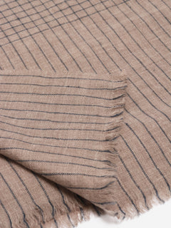 Neutral cashmere grid-check scarf Scarves Aime 