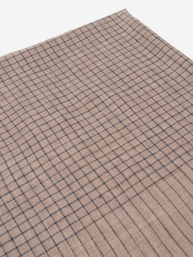 Neutral cashmere grid-check scarf Scarves Aime 