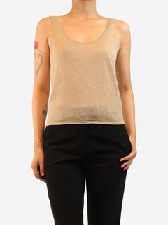 Beige lurex cami top - size S Tops Saint Laurent 