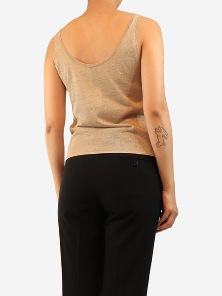 Beige lurex cami top - size S alternate image