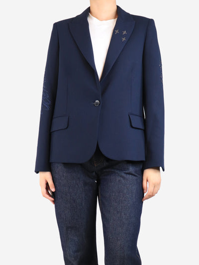Navy blue beaded blazer - size UK 12 Coats & Jackets Zadig & Voltaire 