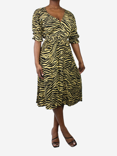 Yellow tiger print long dress - size US 6 Dresses Faithfull The Brand