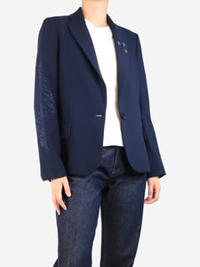 Zadig & Voltaire Navy blue beaded blazer - size UK 12