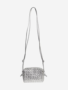 Silver mini Intrecciato loop bag Cross Body Bags Bottega Veneta 