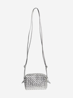 Silver mini Intrecciato loop bag