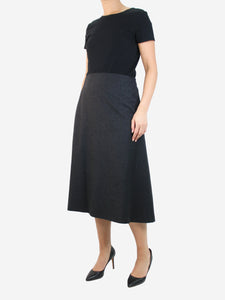 The Row Dark grey wool A-line skirt - size US 10