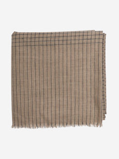 Neutral cashmere grid-check scarf Scarves Aime 