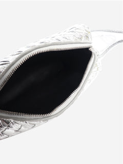 Silver mini Intrecciato loop bag