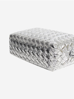 Silver mini Intrecciato loop bag