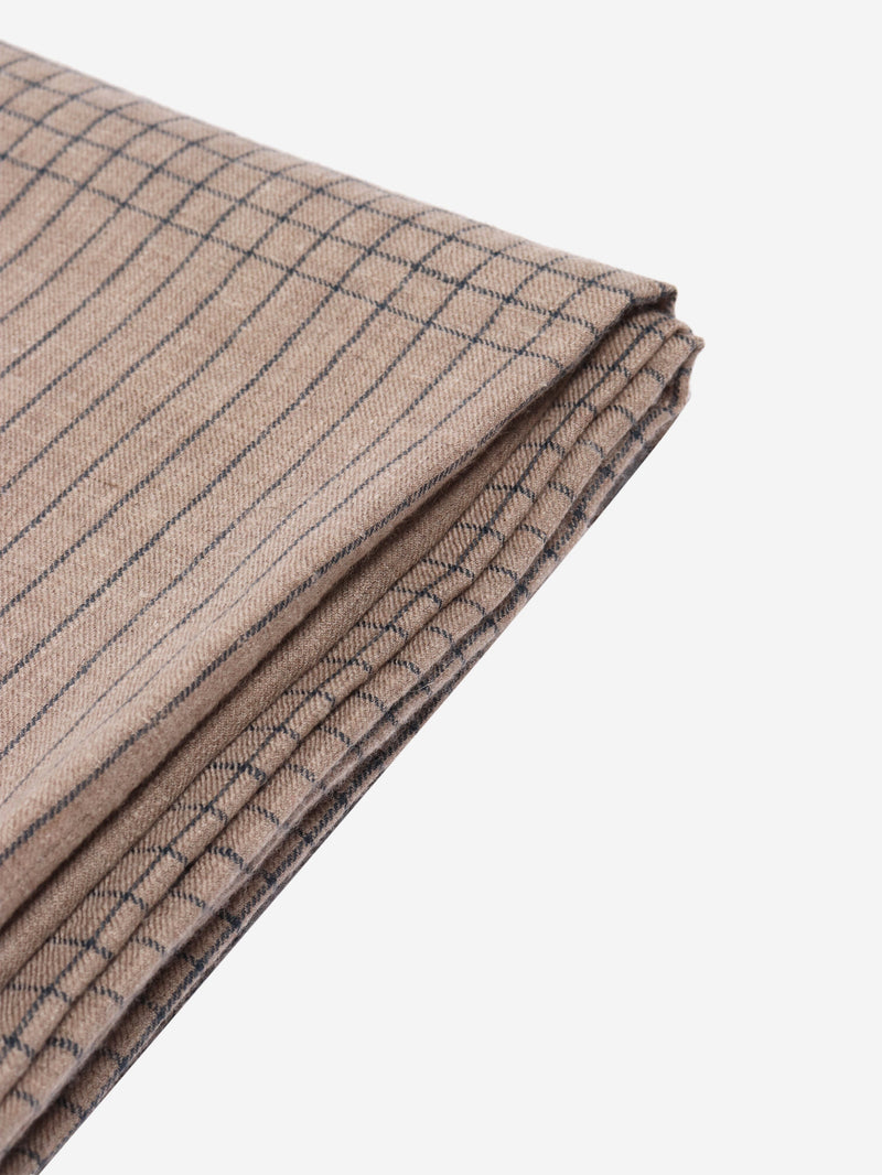 Neutral cashmere grid-check scarf Scarves Aime 
