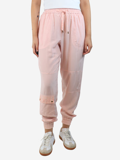 Pink parachute silk trousers - size UK 8 Trousers Louis Vuitton 
