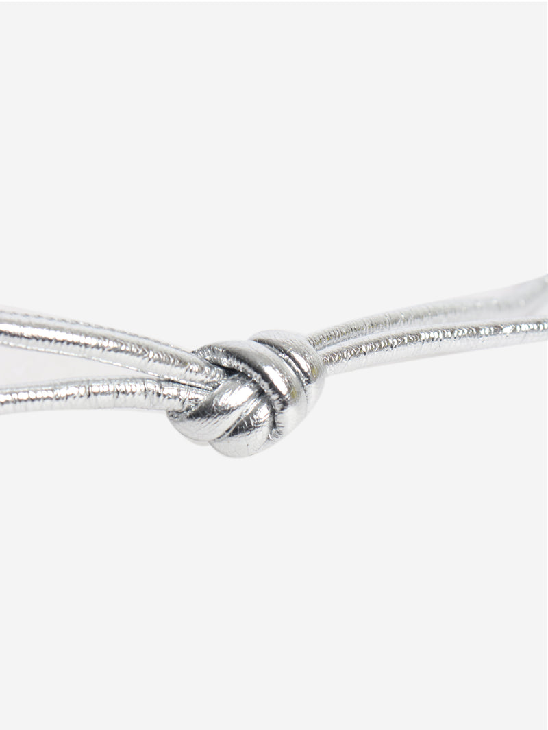 Silver mini Intrecciato loop bag