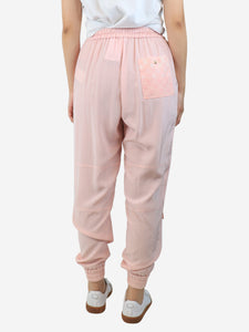 Louis Vuitton Pink parachute silk trousers - size UK 8