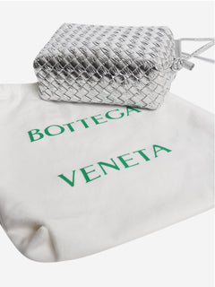 Silver mini Intrecciato loop bag