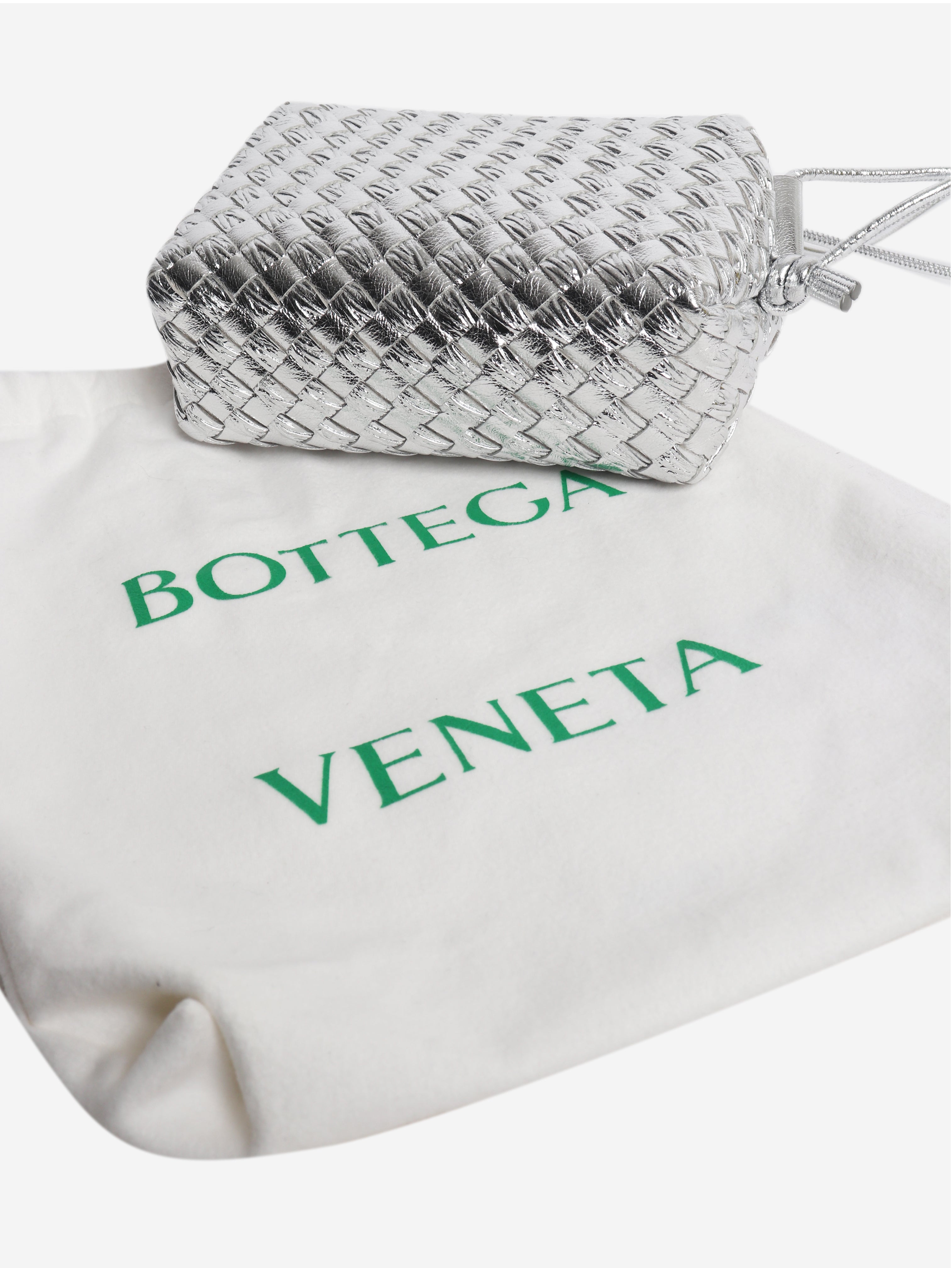 Silver mini Intrecciato loop bag