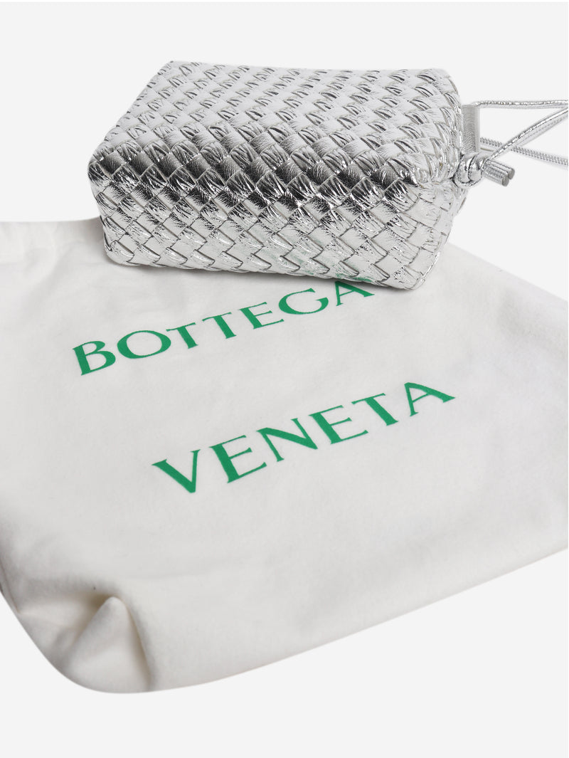 Silver mini Intrecciato loop bag